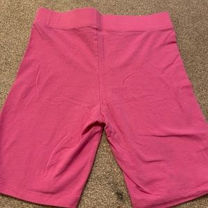 pink biker shorts
